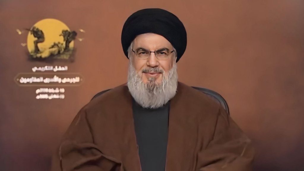 نصرالله: الجبهة اللبنانية لن تهدأ إلا في حال توقفت الحرب على قطاع غزة وهذا واجب وطني