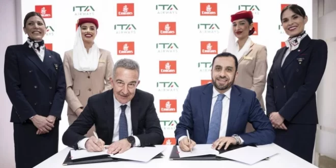 مذكرة تفاهم بين “طيران الإمارات” و”آي تي إيه” الإيطالية