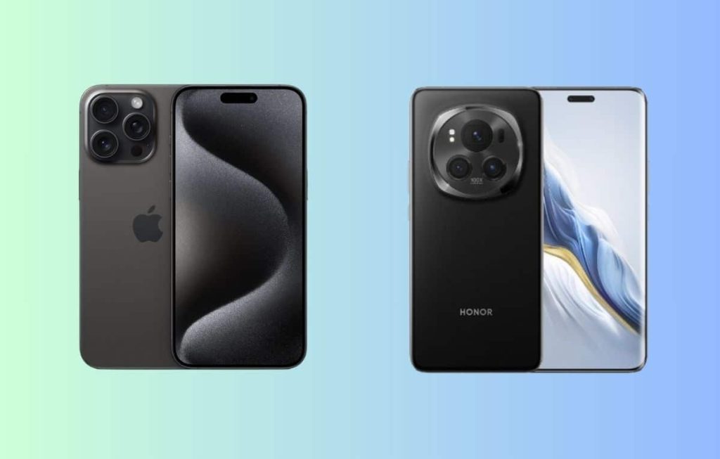 مقارنة بين هاتفي Honor Magic 6 Pro و iPhone 15 Pro Max