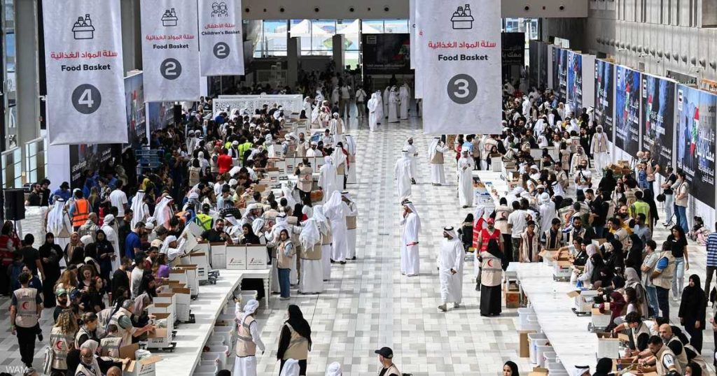 “الإمارات معك يا لبنان” تجمع 250 طنا من المساعدات الإغاثية