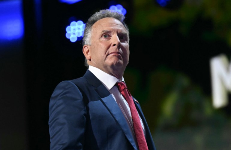 US investor Steve Witkoff attends the last day of the 2024 Republican National Convention at the Fiserv Forum in Milwaukee, Wisconsin, on July 18, 2024. Donald Trump will get a hero's welcome Thursday as he accepts the Republican Party's nomination to run for US president in a speech capping a convention dominated by the recent attempt on his life. (Photo by Patrick T. Fallon / AFP)