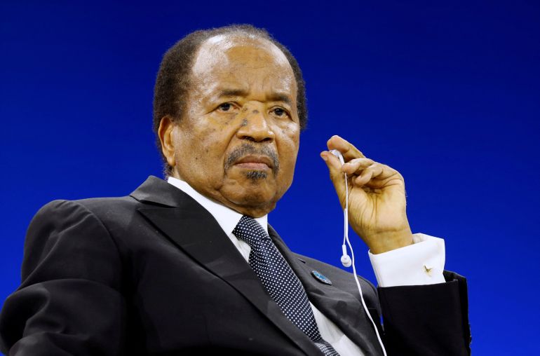 FILE PHOTO: Cameroon President Paul Biya attends the Paris Peace Forum, France, November 12, 2019. REUTERS/Charles Platiau/File Photo