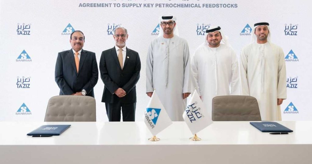 “تعزيز” توقّع اتفاقية مع “سانمار” الهندية لتصدير الكيماويات