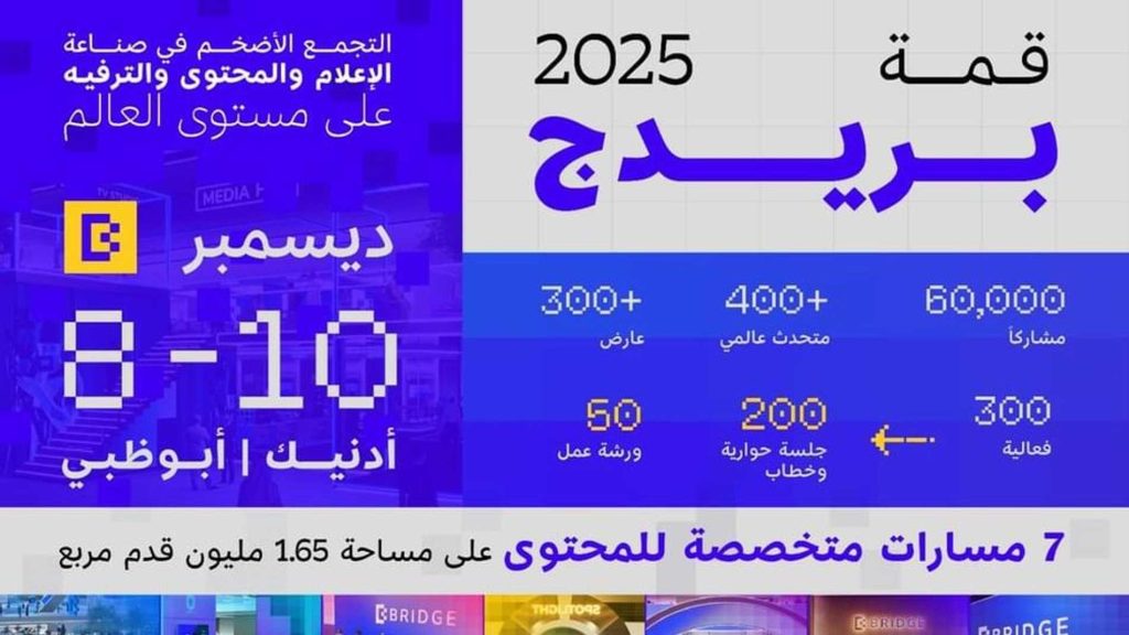 انطلاق قمة بريدج 2025… منصة عالمية للإبداع من قلب أبوظبي