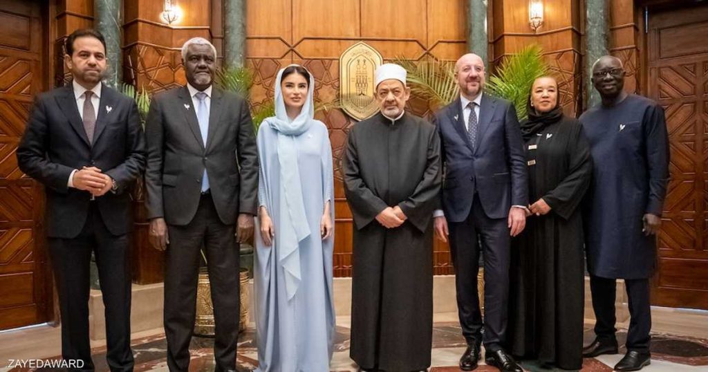 شيخ الأزهر يلتقي لجنة جائزة زايد للأخوّة الإنسانية بالقاهرة