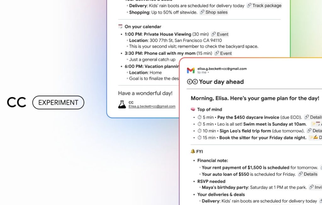 جوجل تطلق CC.. مساعد ذكي يقدّم مُلخصًا صباحيًا مفيدًا للمستخدمين