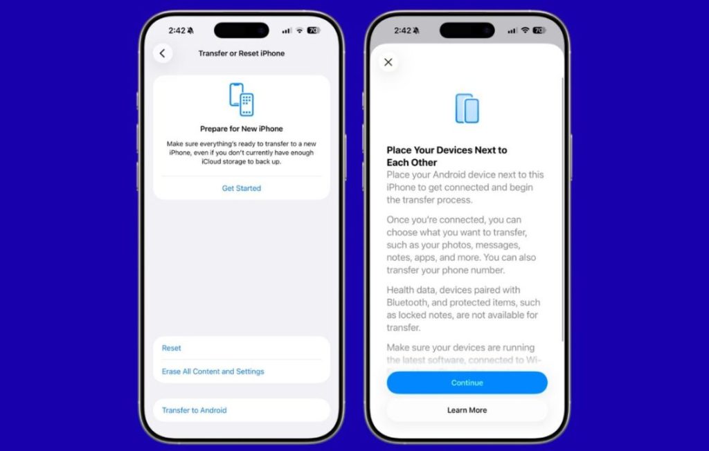 آبل تسهّل الانتقال من آيفون إلى أندرويد مع تحديث iOS 26.3