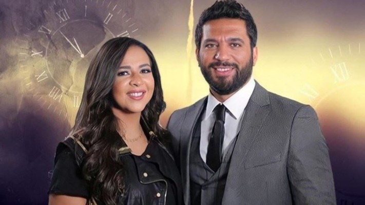 إيمي ودنيا سمير غانم تفاجئان حسن الرداد في موقع التصوير