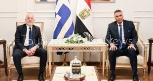 اللواء الدكتور إسماعيل كمال، محافظ جنوب سيناء، مع السفير اليوناني لدى القاهرة نيكولاوس باباجورجيو