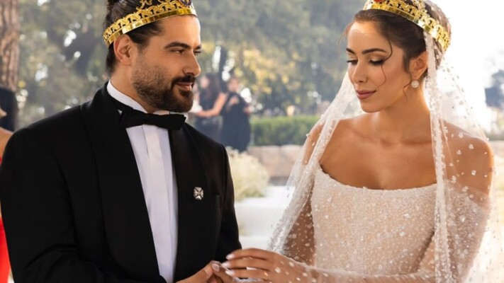 دانييلا رحمة و ناصيف زيتون وإبنهما إلياس يحتفلون بعيد الشعنينة