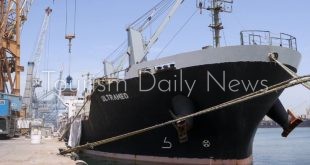 ميناء دمياط يستقبل السفينة ULTRAMED ترفع علم بربادوس