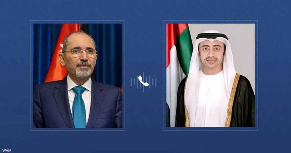 عبدالله بن زايد والصفدي يبحثان هاتفيا التطورات في المنطقة
