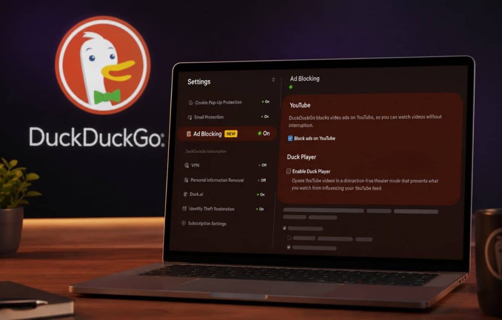متصفح DuckDuckGo يحظر إعلانات يوتيوب ويتحدى سياسة جوجل