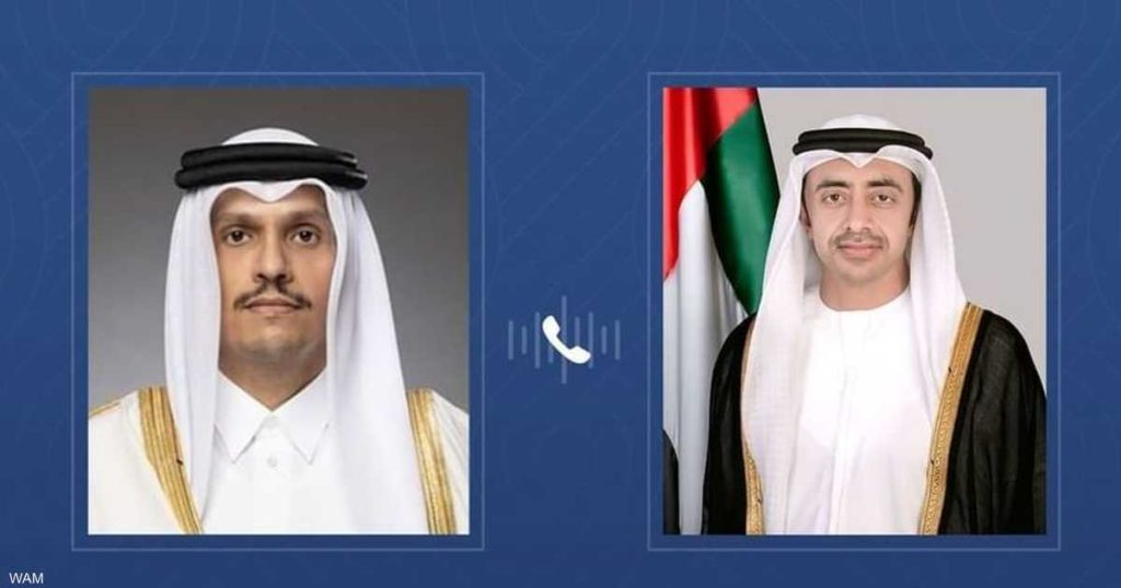 عبدالله بن زايد ورئيس وزراء قطر يبحثان التطورات الإقليمية