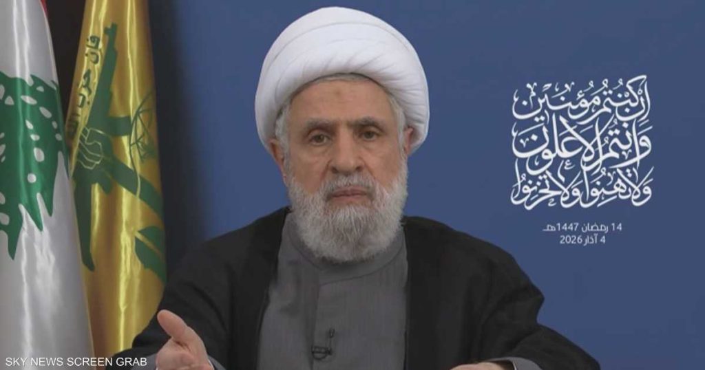 نعيم قاسم يرحب بلقاء علني بين حزب الله ودمشق
