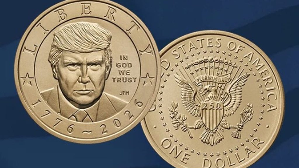 ترامب يصبح أول رئيس أمريكي في منصبه يظهر على عملة مع طرح قطعة 1 دولار