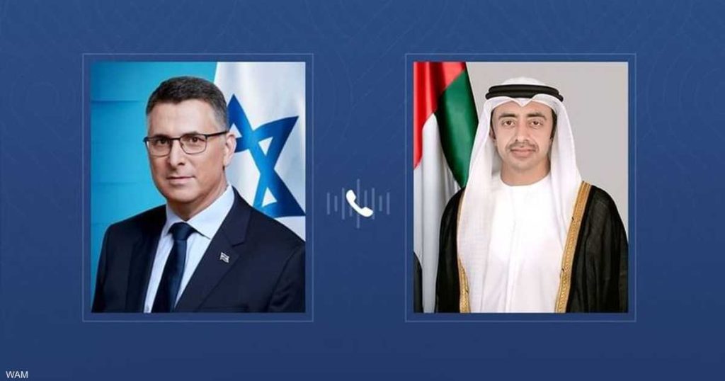 عبدالله بن زايد ووزير خارجية إسرئيل يبحثان العلاقات الثنائية