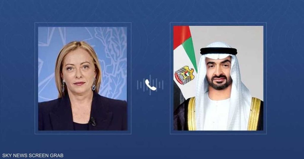محمد بن زايد وجورجيا ميلوني يبحثان التطورات الإقليمية